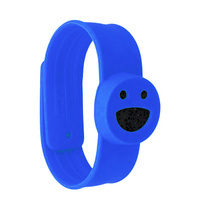 Kids Silicone Diffuser Slap Band - Blue Smiley Face
