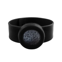 Kids Silicone Diffuser Slap Band Round Face - Black