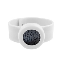 Kids Silicone Diffuser Slap Band Round Face - White