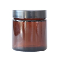 120ml Amber Glass Jar - 4 Pack