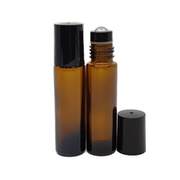 10ml Amber Thick Glass Roller Bottle - 20 Pack