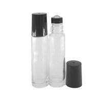 10ml Clear Thick Glass Roller Bottle - 10 Pack