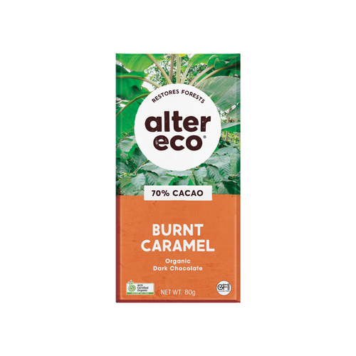 Alter Eco Organic 70% Dark Chocolate Burnt Caramel - 80g