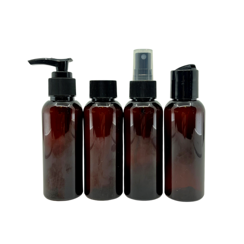 100ml Amber Plastic Travel Pack