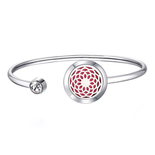 Stainless Steel Diffuser Bangle - Chrysanthemum