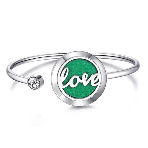Stainless Steel Diffuser Bangle - Love