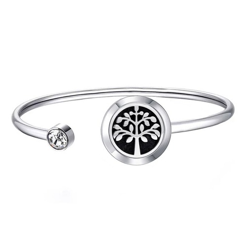 Stainless Steel Diffuser Bangle - Sapling