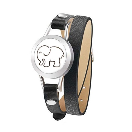 Leather Strap Diffuser Bracelet - Elephant