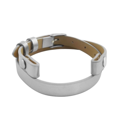 Leather Strap for Diffuser Bracelet - Silver