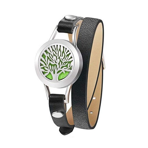 Leather Strap Diffuser Bracelet - Tree