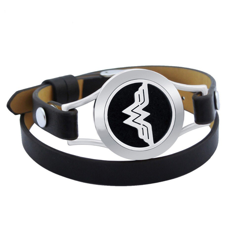 Leather Strap Diffuser Bracelet - Wonder Woman