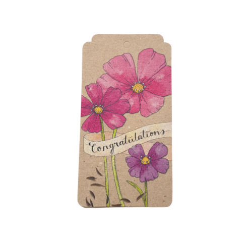 Gift Tag - Cosmos Congratulations Single