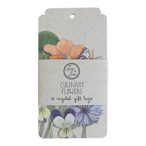Gift Tag - Culinary Flowers 10 Pack