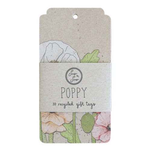Gift Tag - Poppy 10 Pack