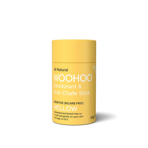 Woohoo Natural Deodorant & Anti-Chafe Stick - Mellow BICARB FREE