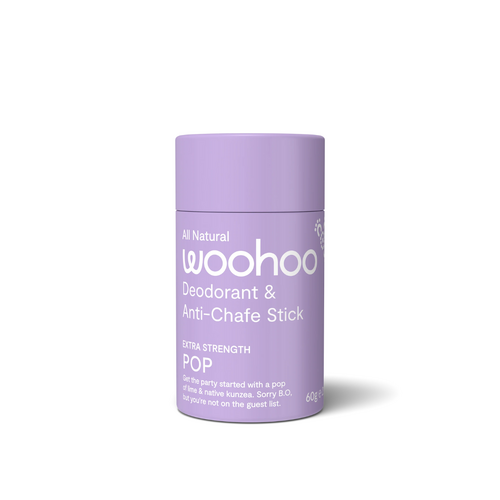 Woohoo Natural Deodorant & Anti-Chafe Stick - Pop  