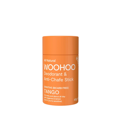 Woohoo Natural Deodorant & Anti-Chafe Stick - Tango BICARB FREE