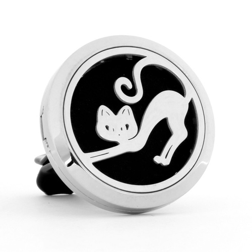 Stainless Steel Car Diffuser Clip - Cat Stretch