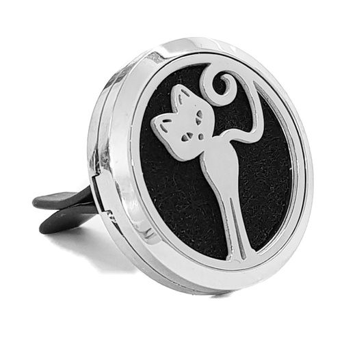Stainless Steel Car Diffuser Clip - Cat Standing