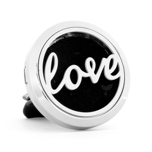 Stainless Steel Car Diffuser Clip - Love