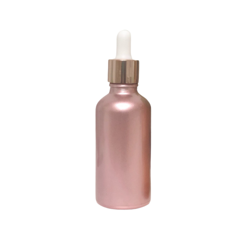 50ml Rose Gold Solid Colour Glass Dropper Bottle