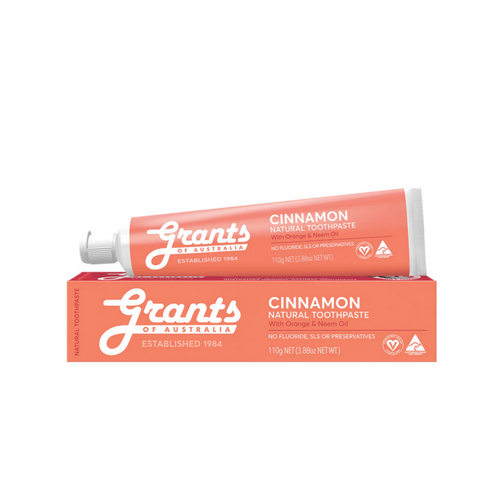 Grants Herbal Cinnamon with Orange & Neem Oil Natural Toothpaste - 110g