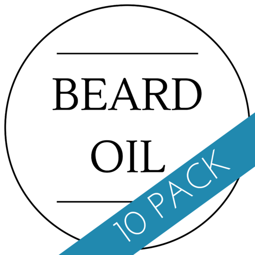 Beard Oil Label 30 x 30mm - 10 Pack