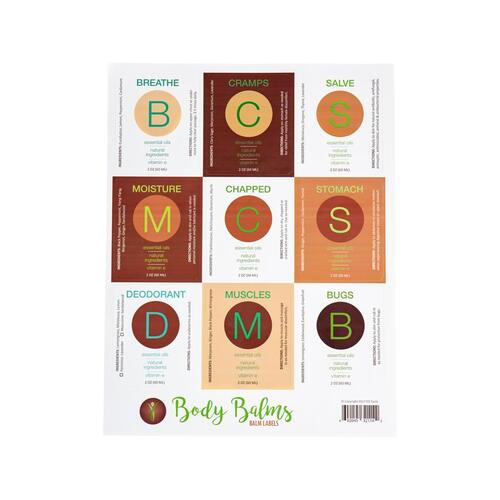 Body Balm Labels