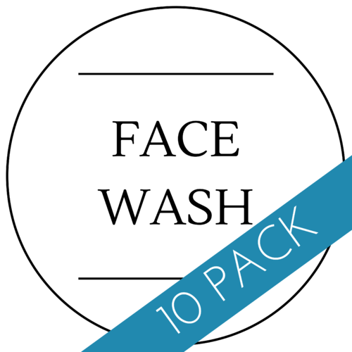 Face Wash Label 60 x 60mm - 10 Pack