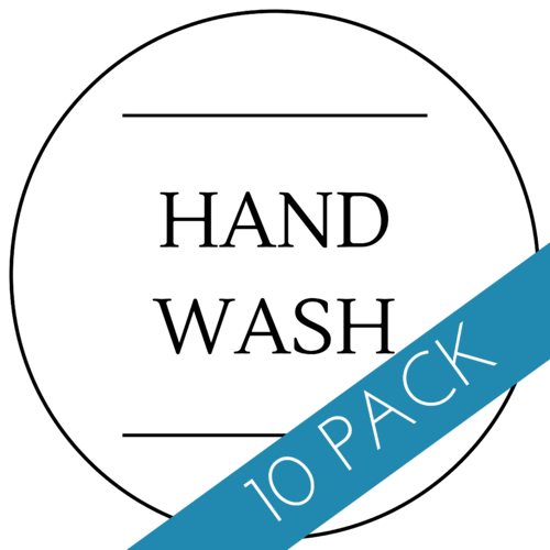 Hand Wash Label 60 x 60mm - 10 Pack