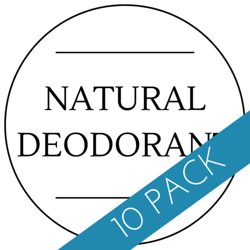 Natural Deodorant Label 40 x 40mm - 10 Pack