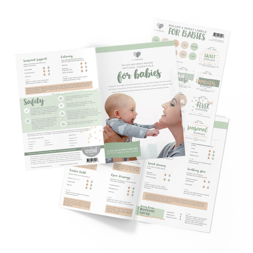 Natural Essentials for Supporting Babies Labels & Recipe Pack