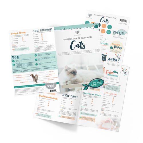 Pet Sprays for Cats Labels & Recipe Pack