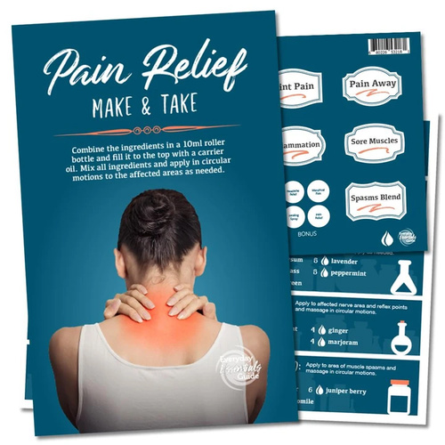Pain Relief Labels & Recipe Pack