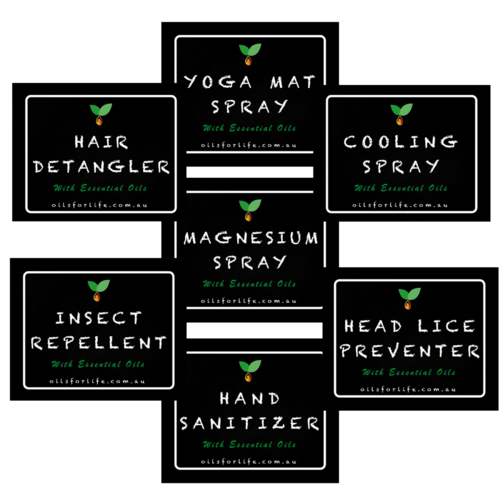 Spritzer / Gel Pump Label Set -DISCONTINUED