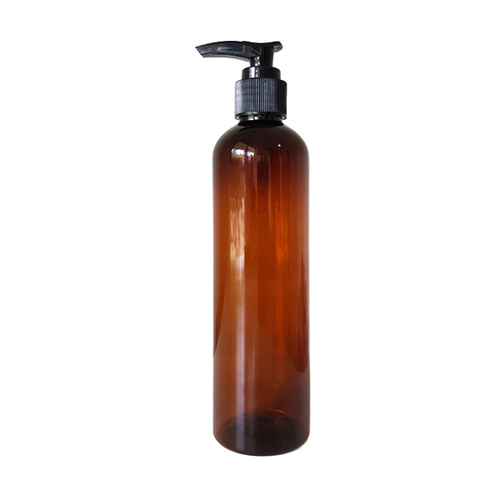 250ml Amber Lotion Pump Bottle - Plastic