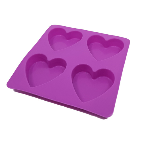 Heart Silicone Mould - 4 Cavity