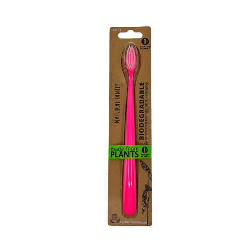 NFCO Bio Toothbrush Single - Neon Pink