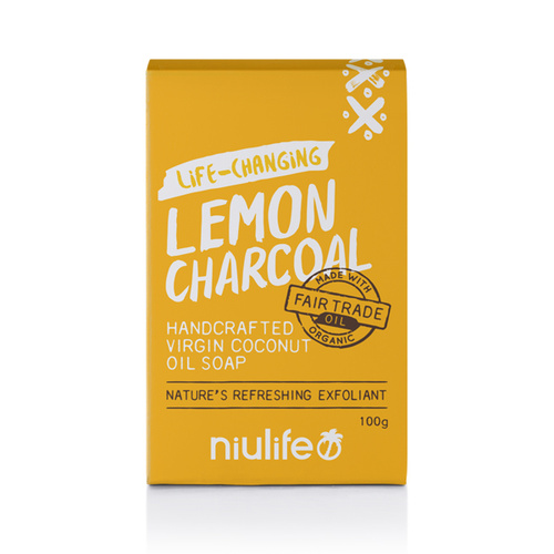 Certified Organic Coconut Oil Soap - Lemon Charcoal 
