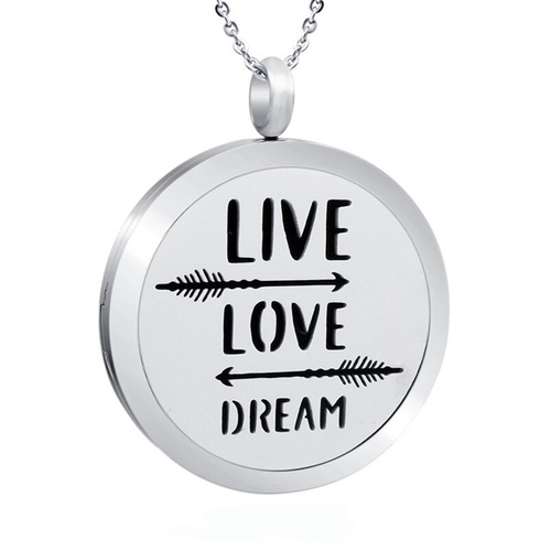Stainless Steel Diffuser Pendant - Live Love Dream