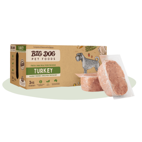 Big Dog BARF Dog Raw Food - Single Protein Turkey 3kg - In Store Pick Up Only