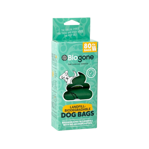Biogone Landfill Biodegradable Dog Bags - 4 Rolls (80 Bags)