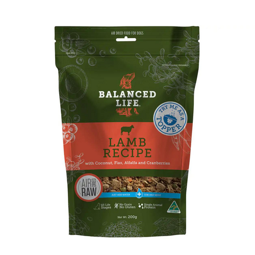Balanced Life Air Dried Dog Food - Lamb - 200g