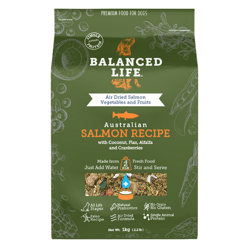 Balanced Life Air Dried Dog Food - Salmon - 1kg