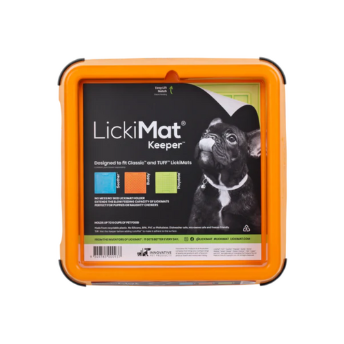 LickiMat Keeper Bowl For Slow Feeder Mats - Orange