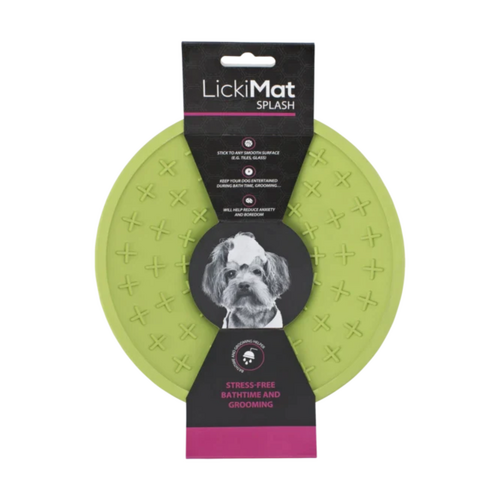 LickiMat Splash Wall & Floor Suction Slow Feeder Dog & Cat Bowl - Green