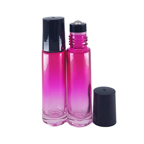 10ml Pink Ombre Thick Glass Roller Bottle