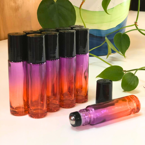 SPECIAL - 10ml Pink Orange Ombre Roller Bottle - 50 Pack