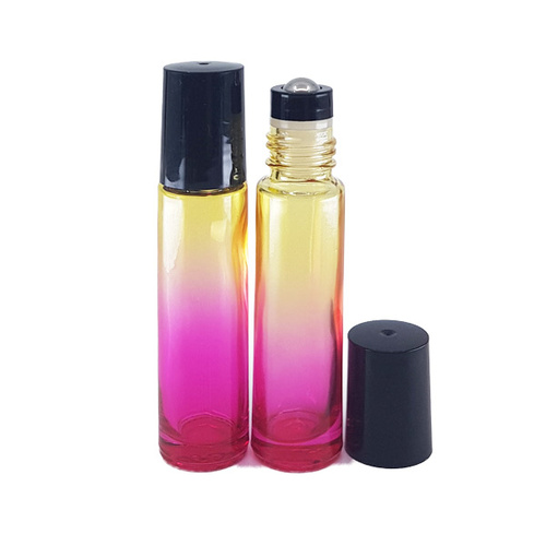 10ml Pink Yellow Ombre Thick Glass Roller Bottle