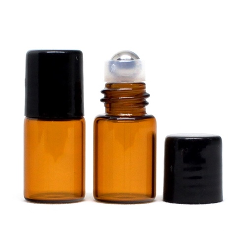 2ml Amber Glass ROLLER Bottle - 100 Pack